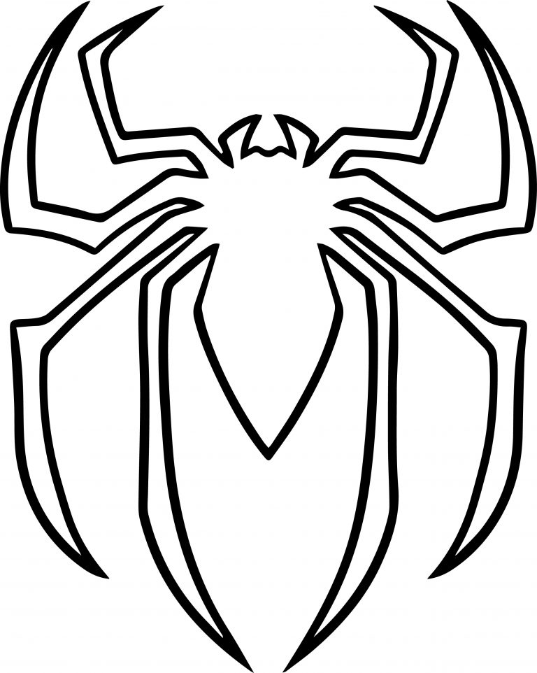 768x962 Spiderman Symbol Coloring Pages