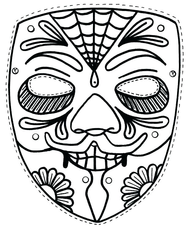 618x747 Astonishing Mask Coloring Page Astonishing Mask Coloring Page Mask