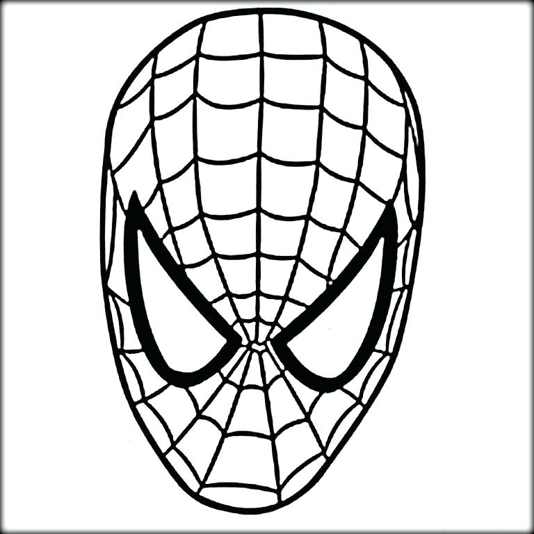 768x768 Mask Coloring Pages Coloring Page Real Superhero Mask Spiderman