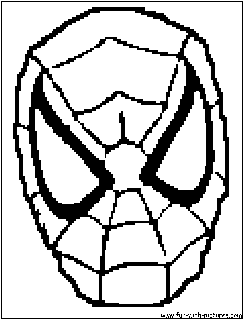 800x1050 Spiderman Mask Coloring Pages