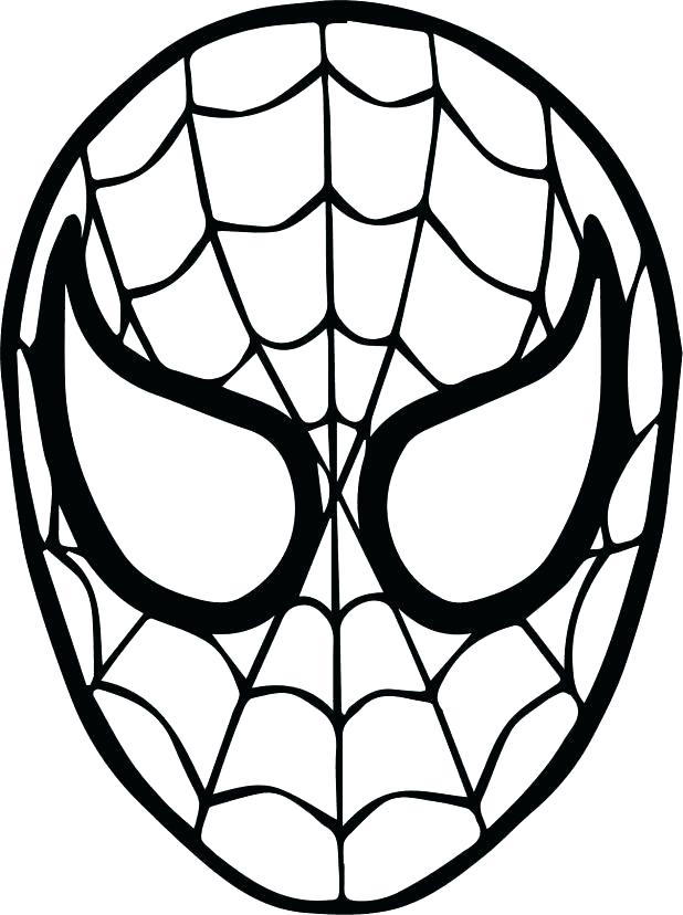 618x828 Spiderman Mask Printable Coloring Spiderman Mask Template For Elf