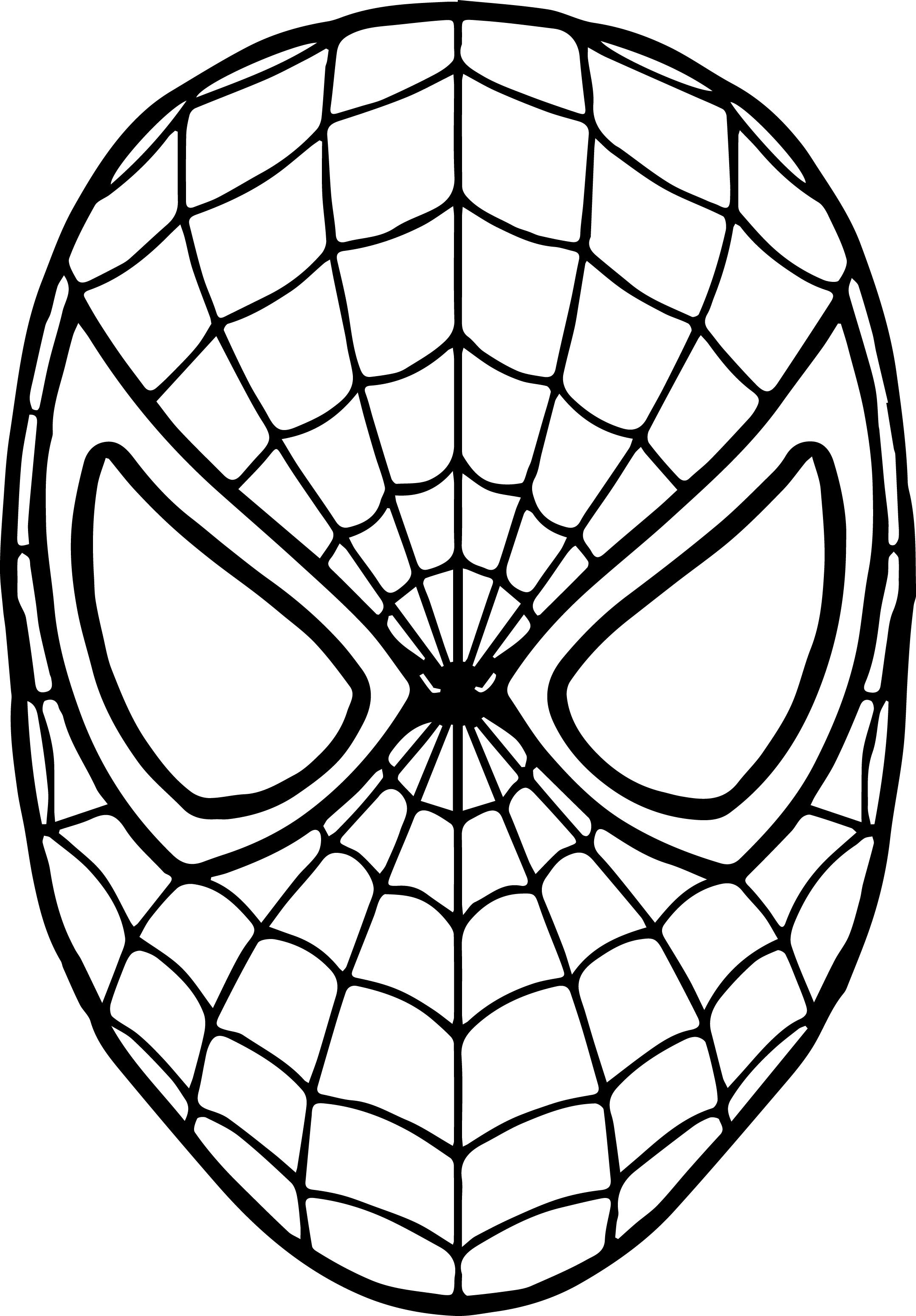 2157x3100 Spiderman Mask Coloring Page Coloring Pages Spiderman