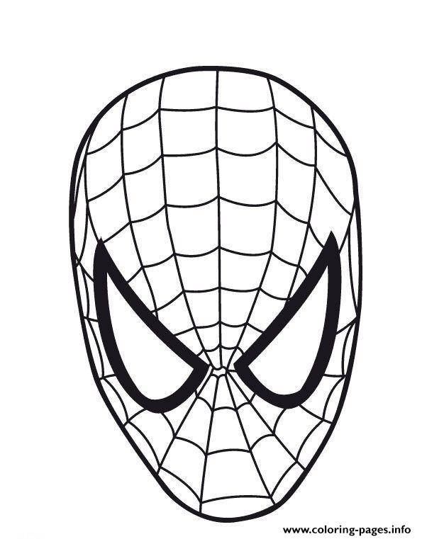595x761 Spiderman Mask Coloring Page Spiderman Mask S62c4 Coloring Pages