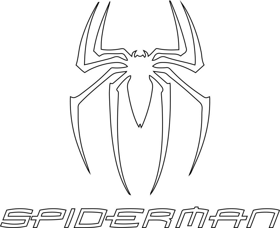 900x731 Spiderman Logo Coloring Pages
