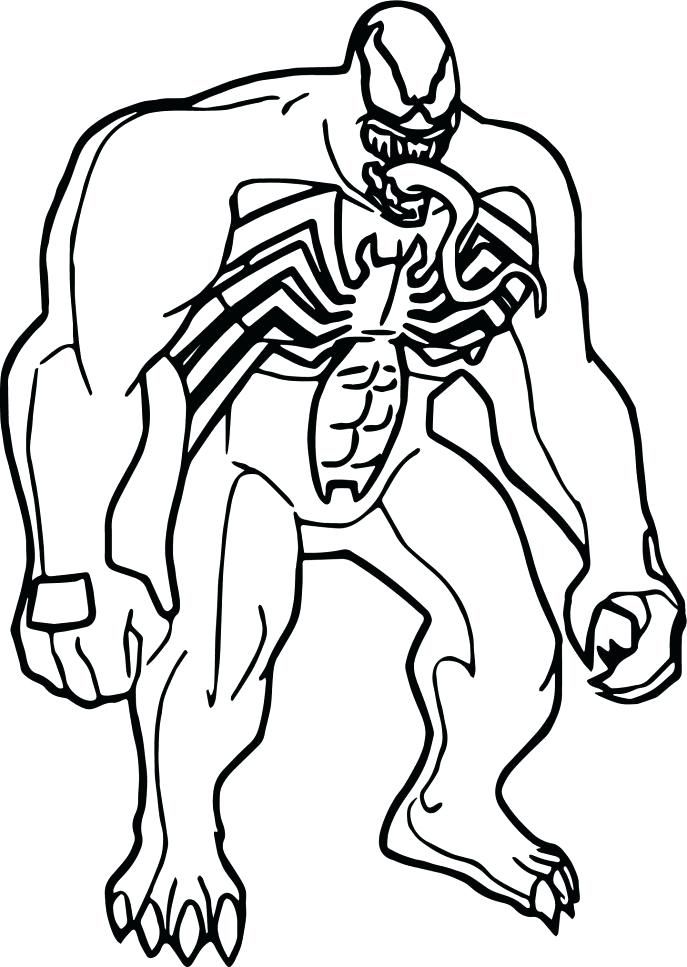 Spiderman Venom Coloring Pages