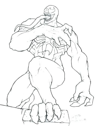 388x510 Spiderman Venom Coloring Pages