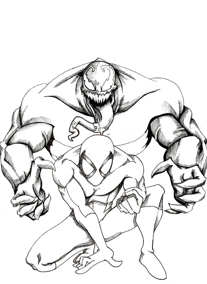 800x1100 Free Printable Venom Coloring Pages For Kids