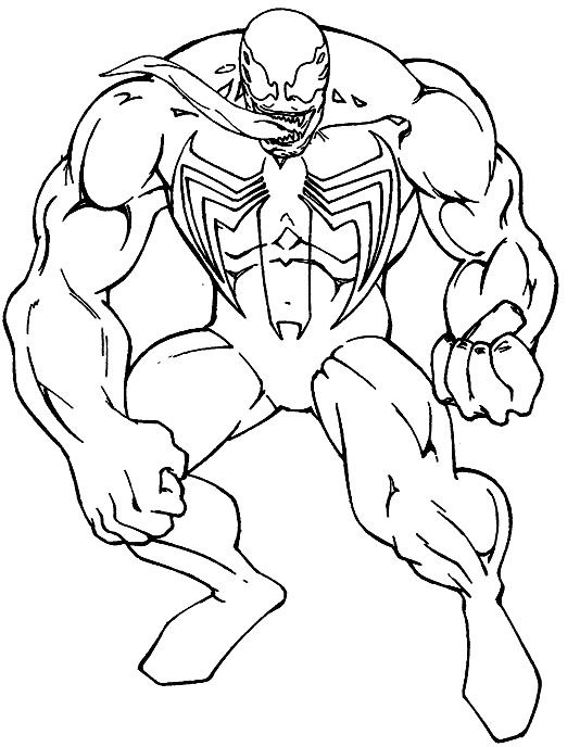 534x688 Spiderman Venom Coloring Pages