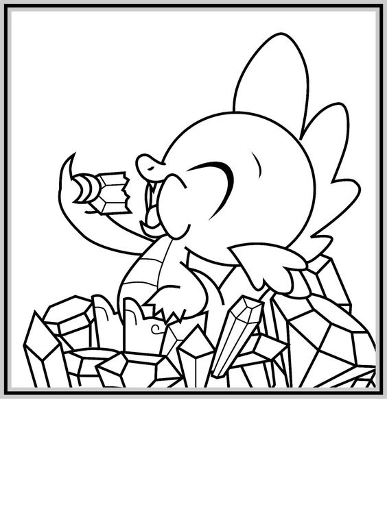 564x749 My Little Pony Nice Spike Coloring Page