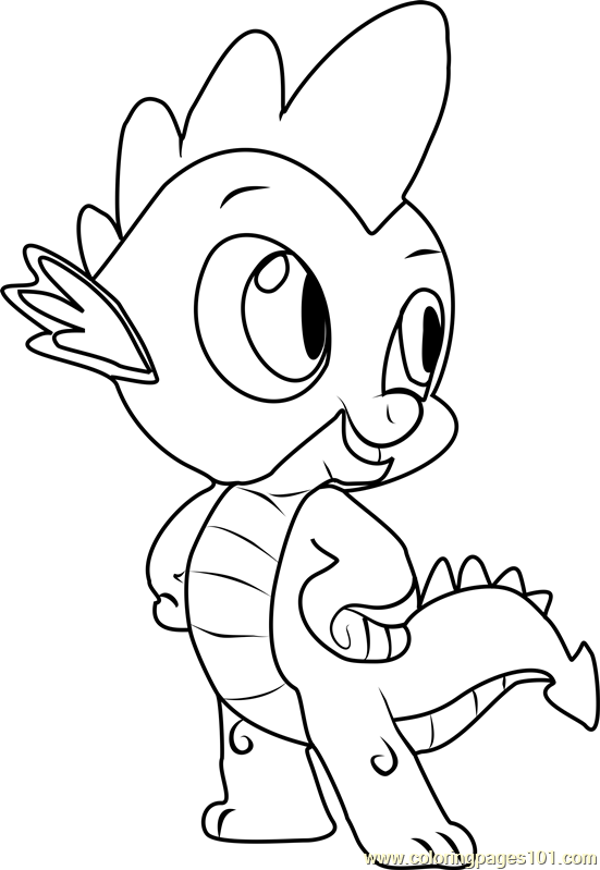 551x799 Spike Coloring Page