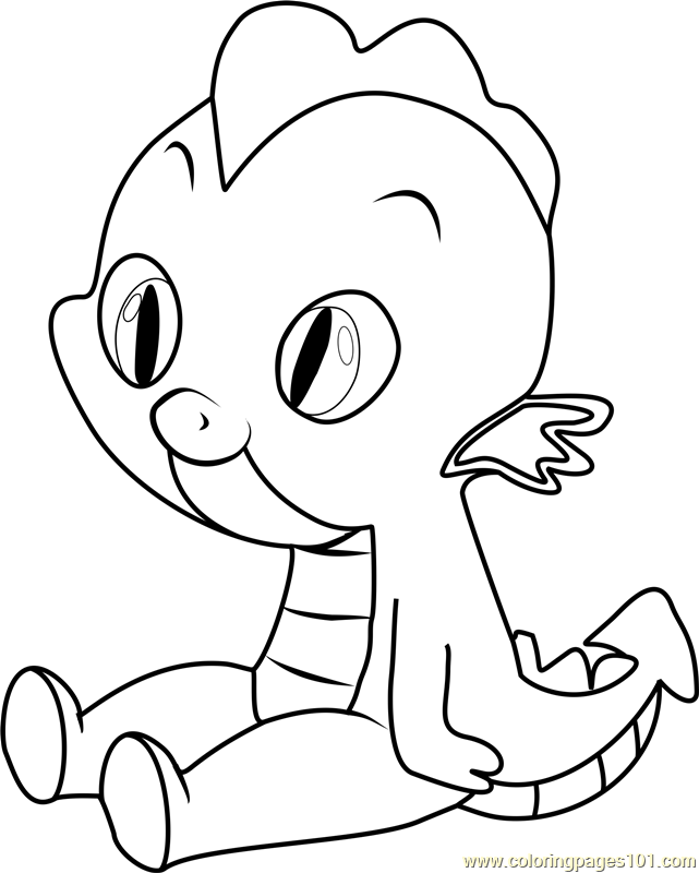 641x800 Baby Spike Coloring Page