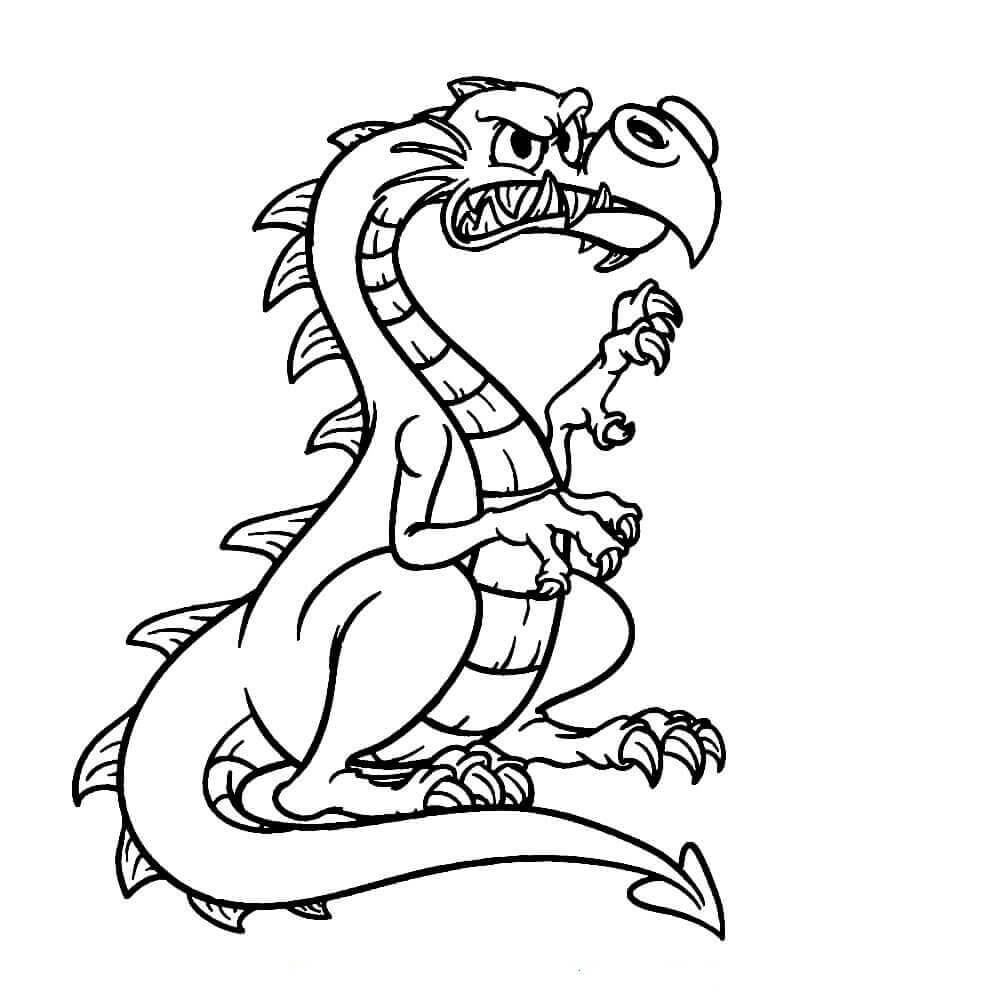 Spike The Dragon Coloring Pages