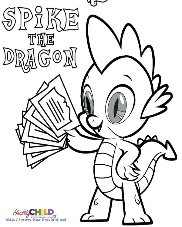 600x750 My Little Pony Spike Coloring Page Spike The Dragon My Little Pony