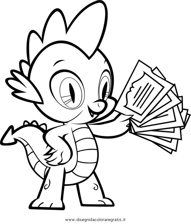 640x750 My Little Pony Spike Coloring Pages