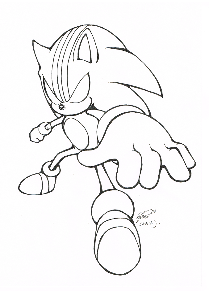 677x940 Darkspine Sonic Coloring Pages