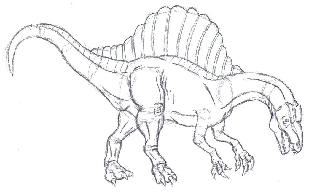 1042x648 Spinosaurus Coloring Page Coloring Pages Jurassic Park Spinosaurus