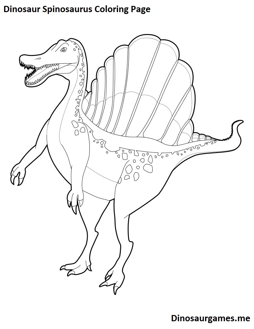 820x1060 Dinosaur Spinosaurus Coloring Page Pages