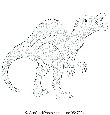 450x470 Jurassic Park Spinosaurus Coloring Pages Coloring Pages Realistic