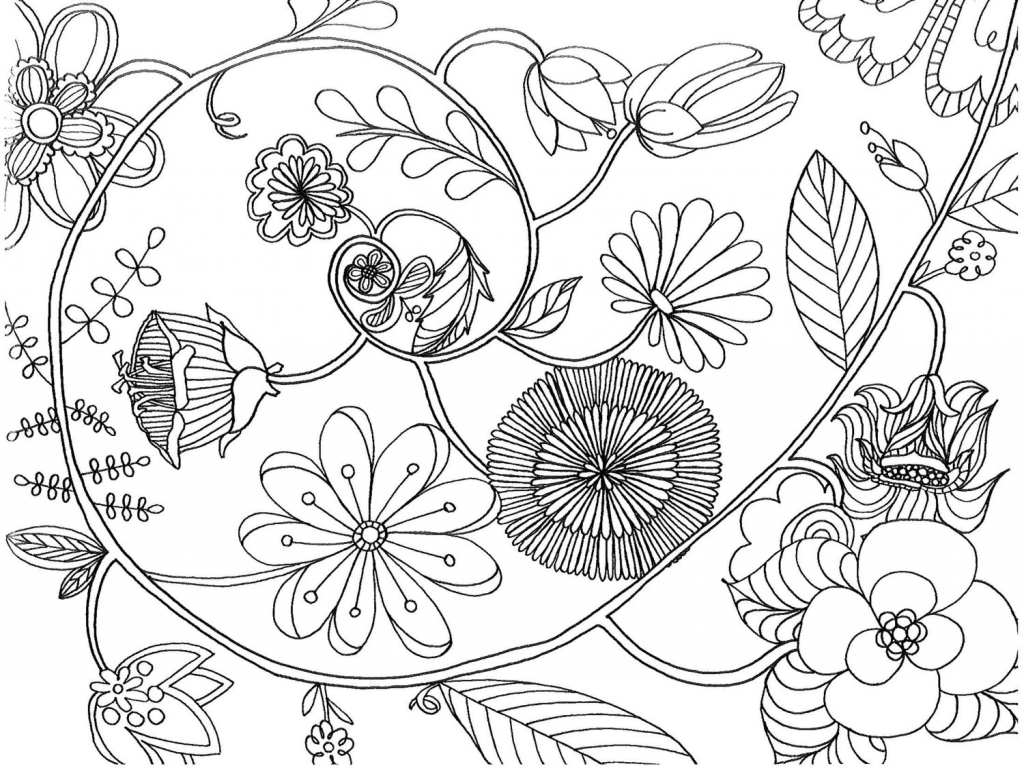 1024x768 Spiral Coloring Pages Floral Page By Elainejasonmakes