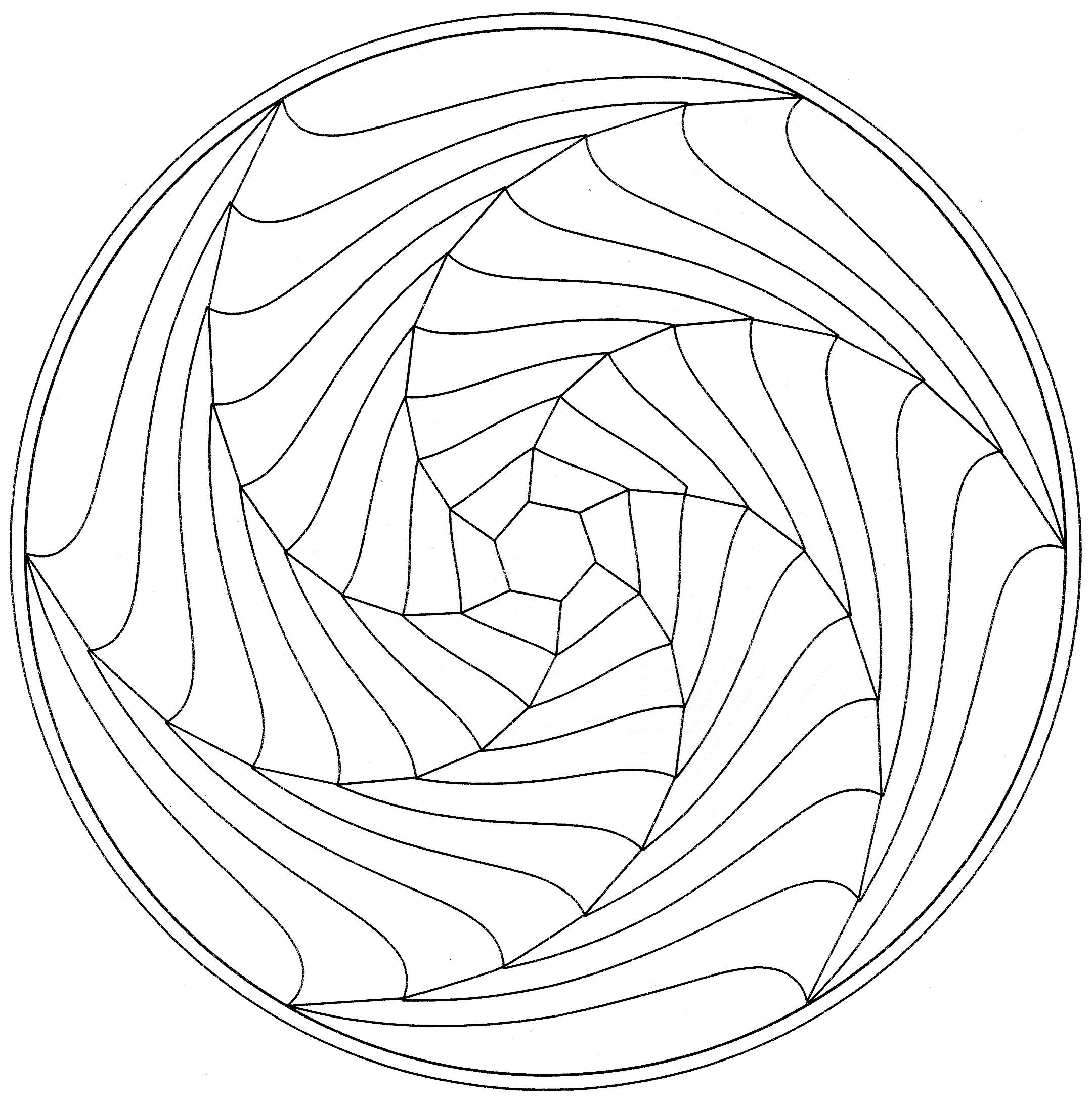 2159x2178 Spiral Mandala Coloring Pages Patterns Mandala