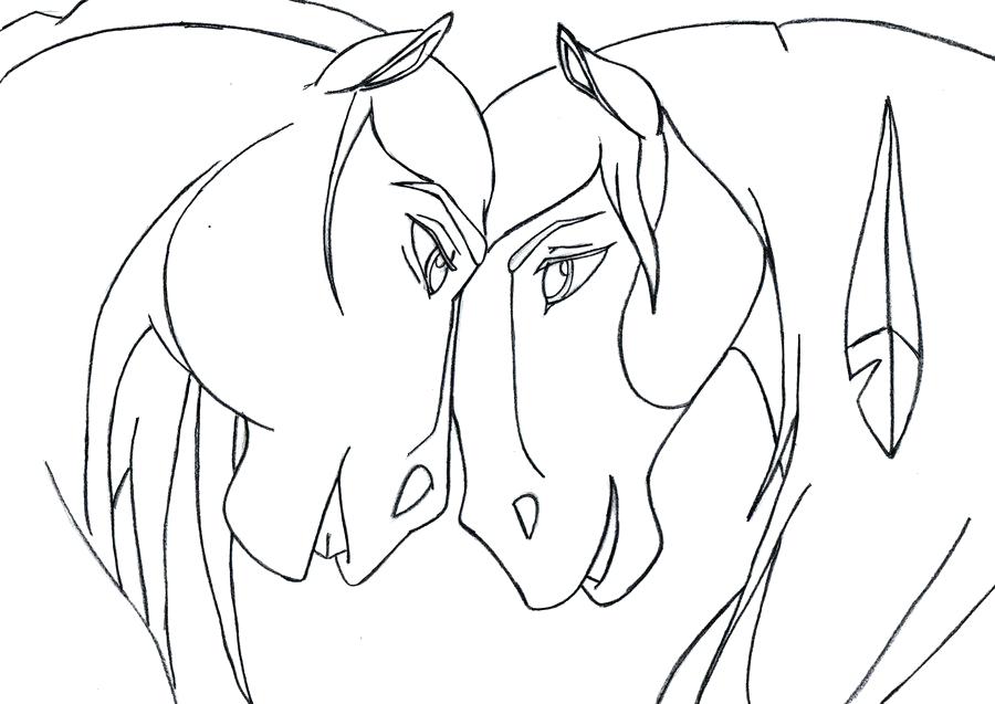 900x637 Spirit Stallion Of The Cimarron Coloring Pages Spirit And Rain