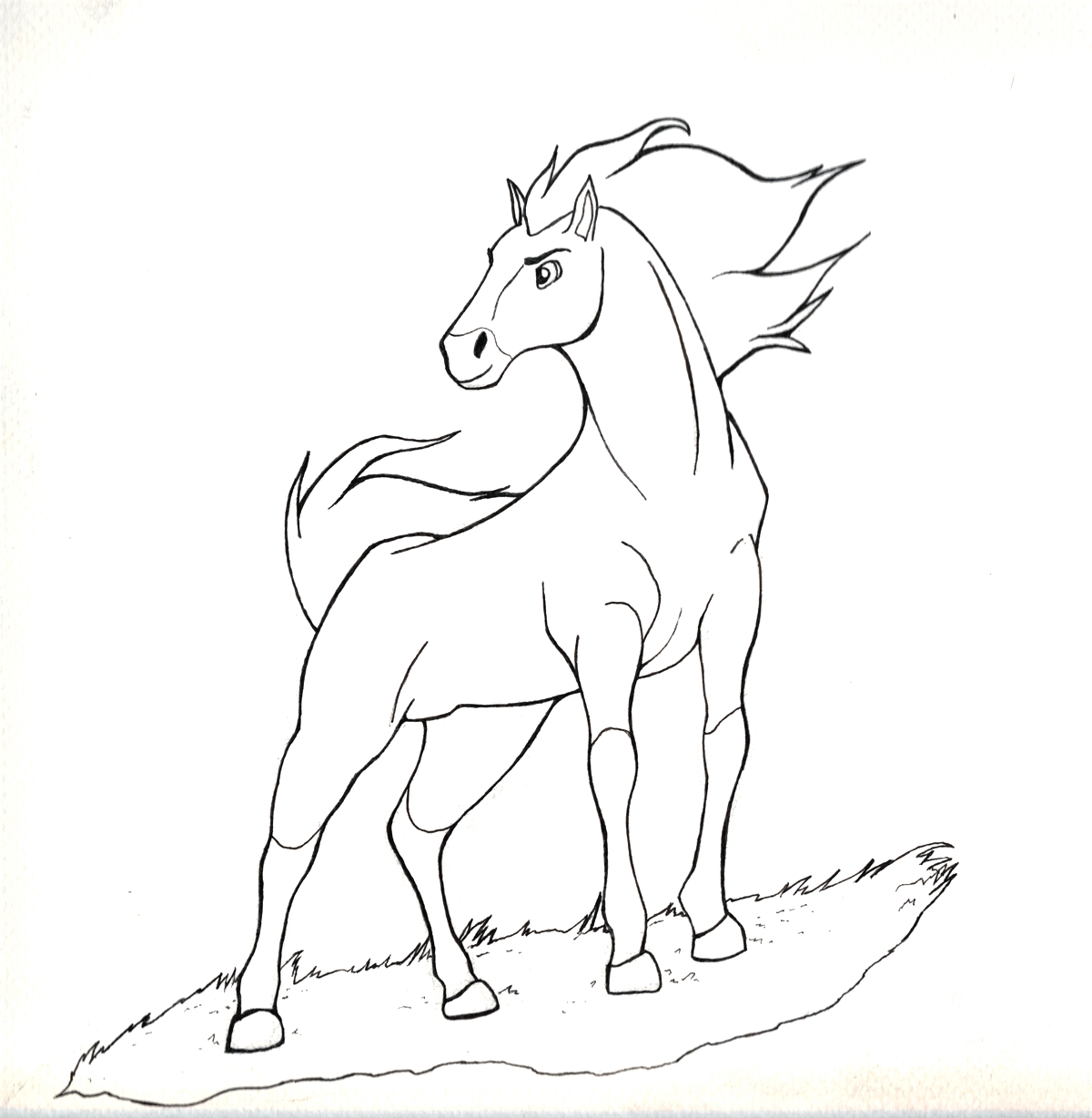 1200x1228 Awesome Spirit Stallion Of The Cimarron Animation Coloring Pages