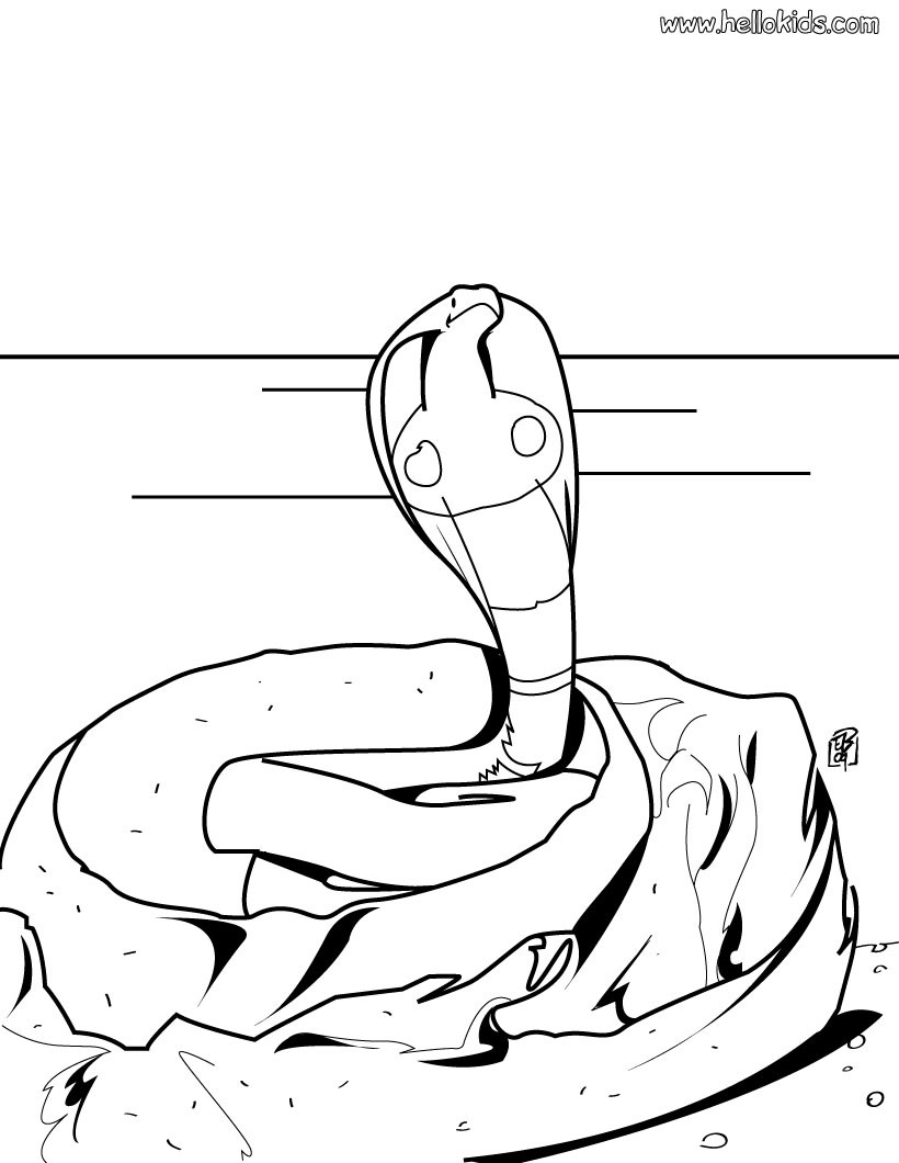 820x1060 Free Printable Cobra Coloring Page Animals Bubbles King Shelby