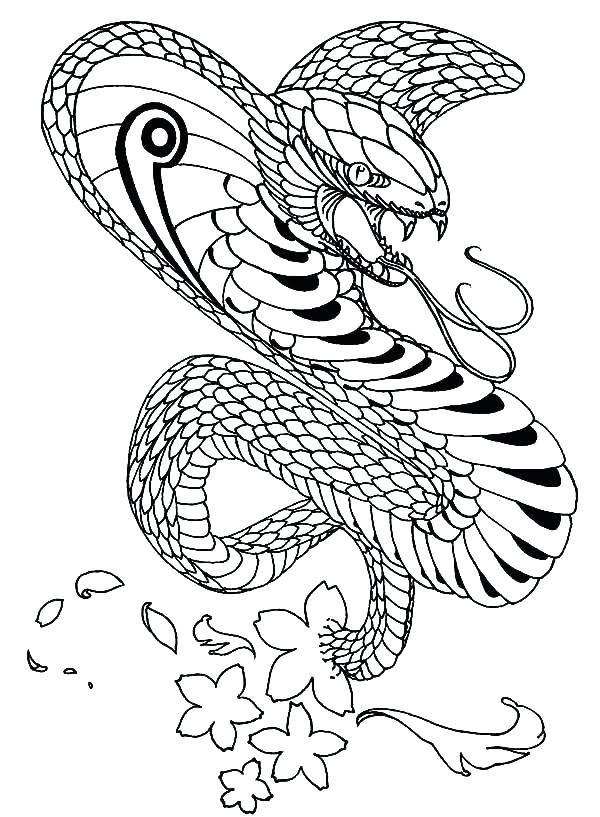 600x817 King Cobra Coloring Pages Appealing King Cobra Coloring Pages Best