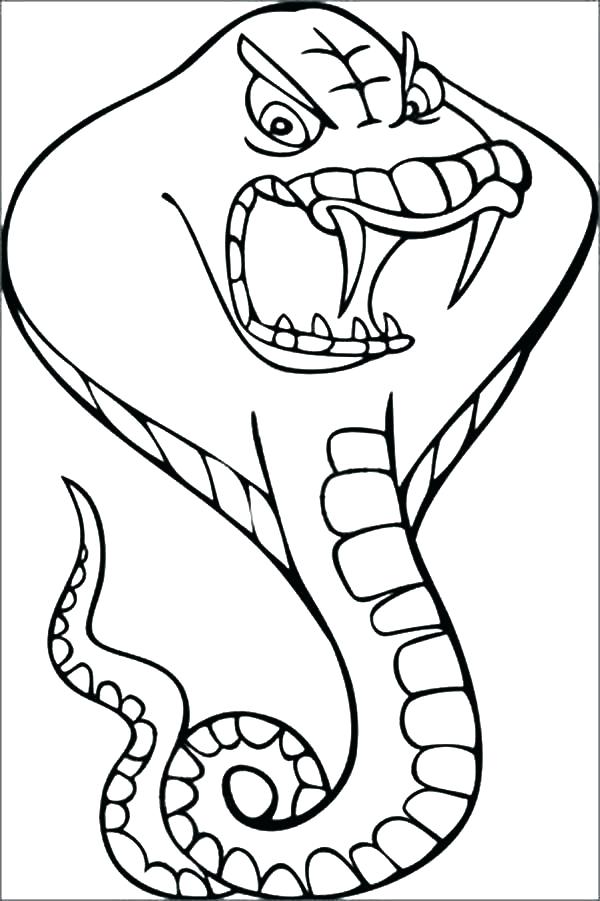 600x901 King Cobra Coloring Pages King Cobra Is Angry Colouring Page King