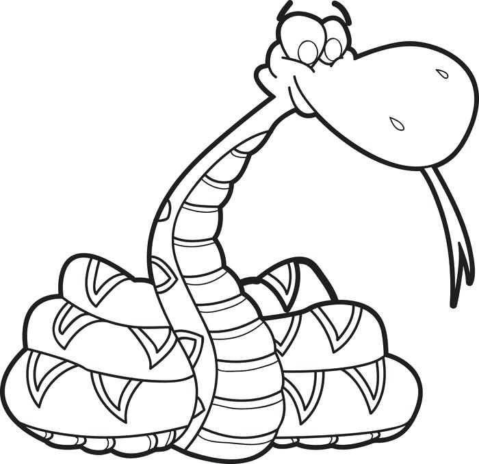 700x678 Snake Coloring Pages Cartoon Snake Coloring Page Cobra Snake