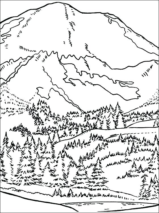 560x750 Coloring Pages Mountains Mountain Coloring Page Mountains View