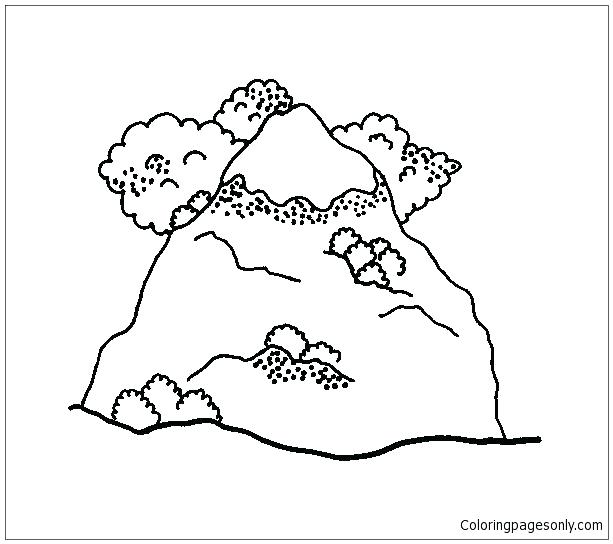 613x544 Coloring Pages Mountains Mountain Coloring Page Tots Bet Mountain