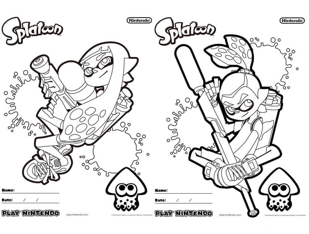 Splatoon 2 Coloring Pages