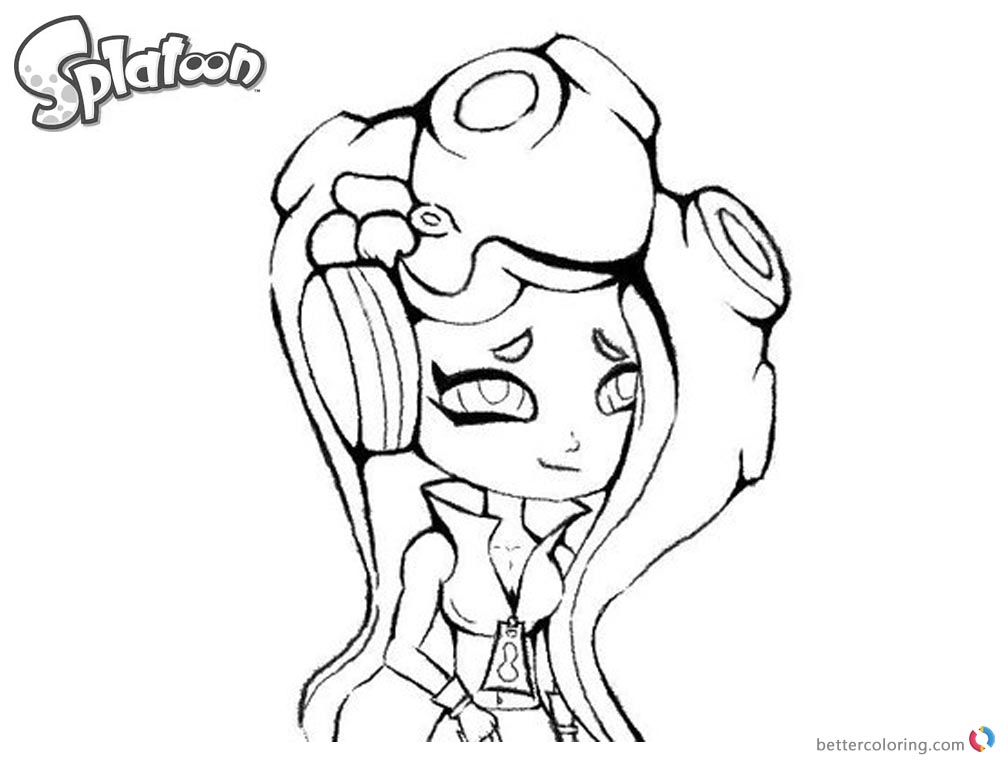 1000x760 Splatoon 2 Coloring Pages Marina Drawing By Ettachu