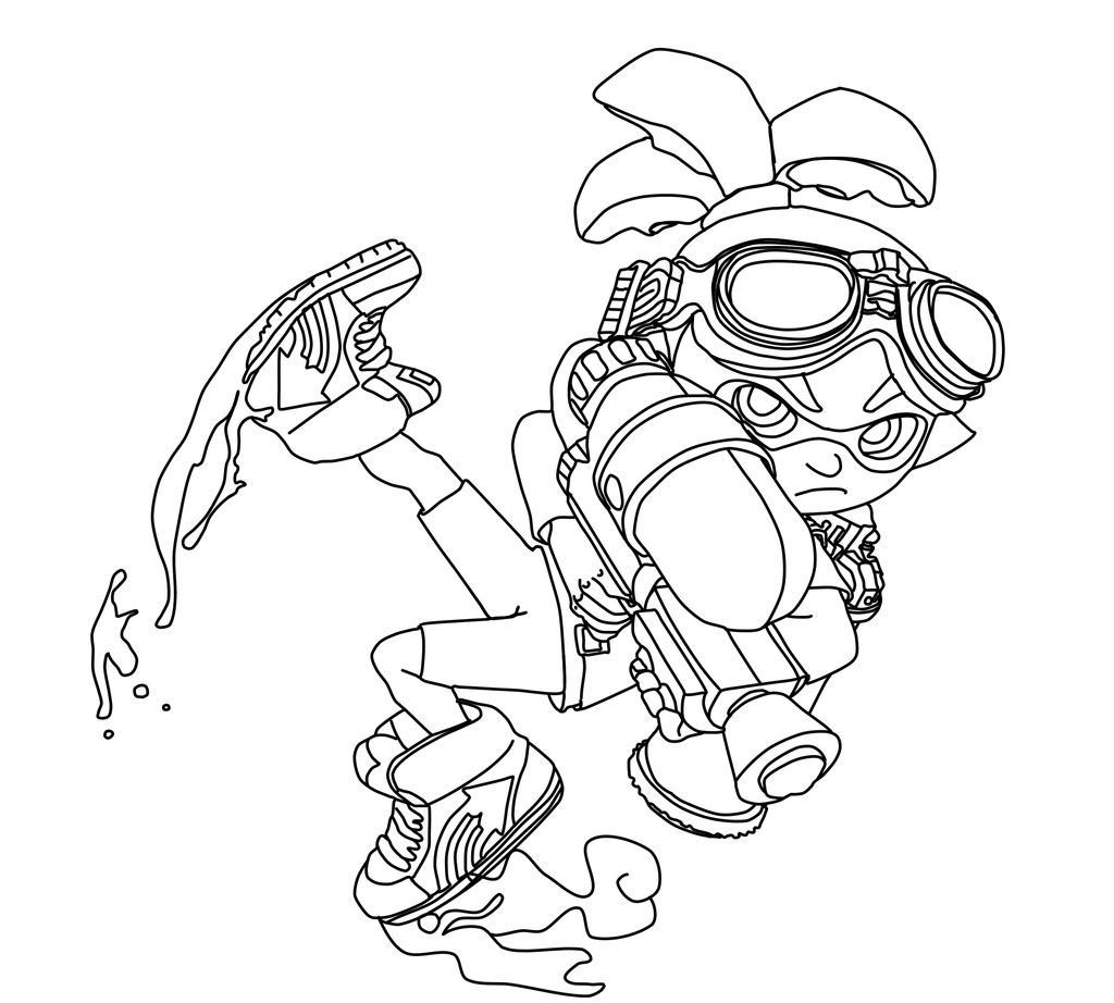 1024x922 Splatoon Boy Base By Kujakujaku D98qruw 2 Coloring Pages
