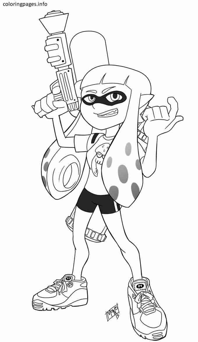 680x1175 Splatoon Coloring Pages