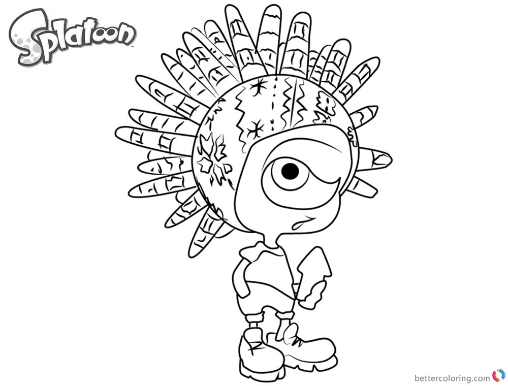 1000x760 Splatoon Coloring Pages Murch From Splatoon 2