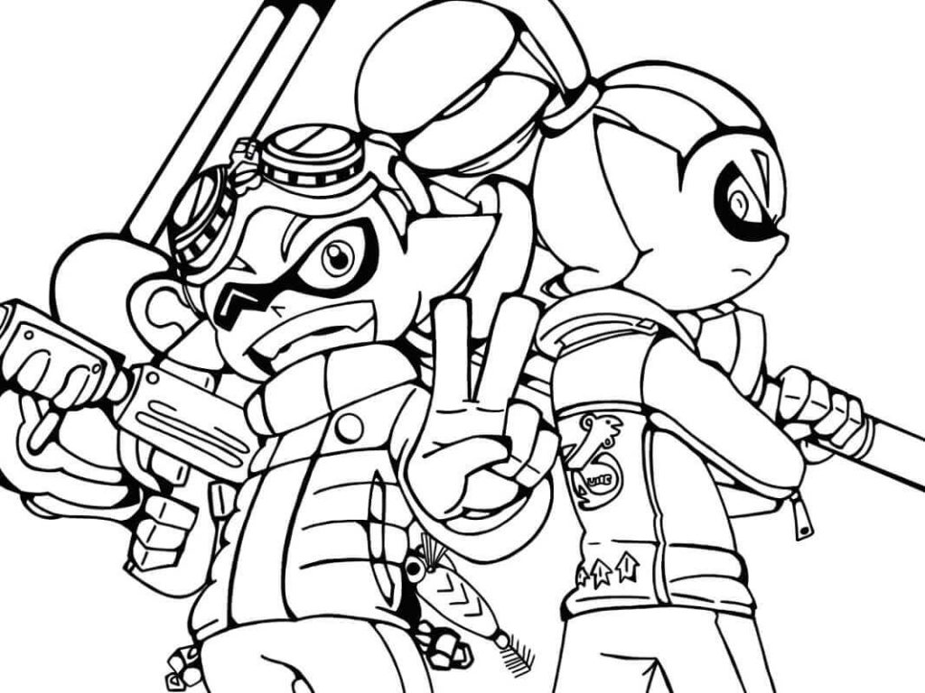 1024x768 Free Printable Splatoon Coloring Pages 9