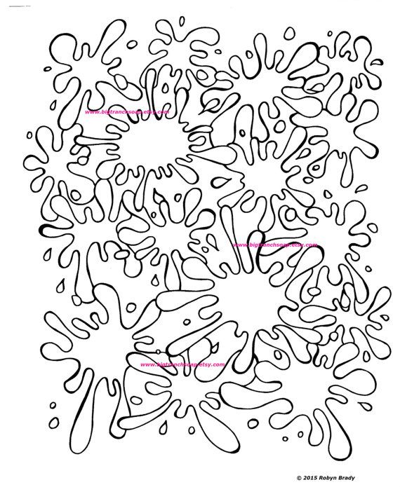 Splatter Coloring Pages