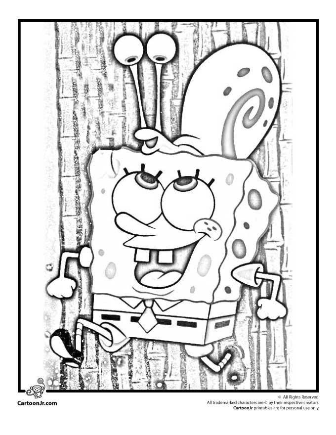 680x880 Gary Spongebob Coloring Pages