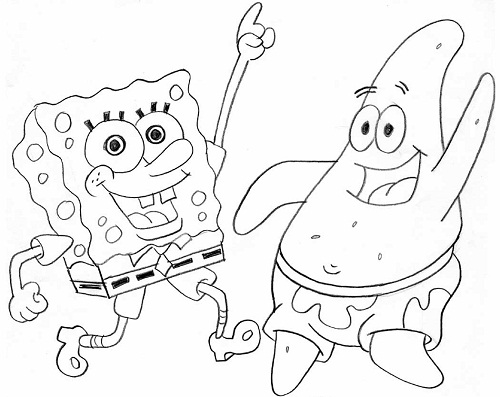 500x397 Patrick Star Coloring Pages