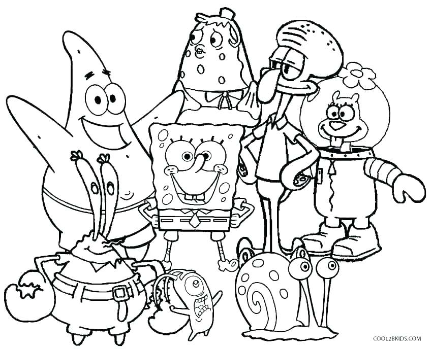 850x688 Spongebob Patrick Coloring Pages