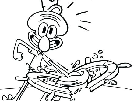 Spongebob And Squidward Coloring Pages
