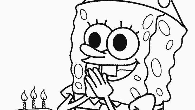 Spongebob Birthday Coloring Pages