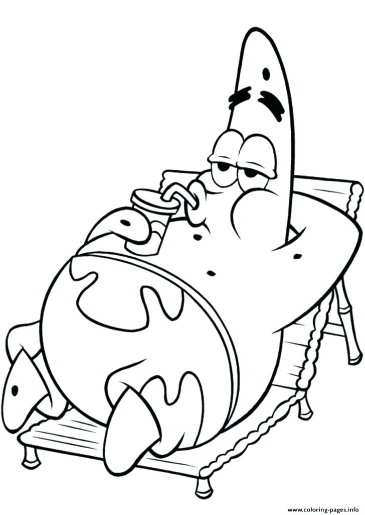 728x1025 Spongebob Color Pages Coloring Pages Lazy In Printable S Bf E