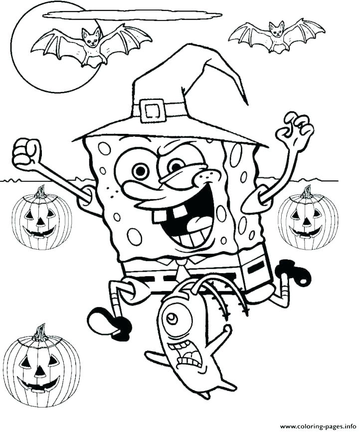 728x865 Spongebob Halloween Coloring Pages Coloring Pages Coloring Pages