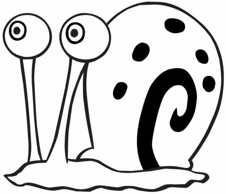730x624 Spongebob Squarepants Coloring Pages Gary Snail
