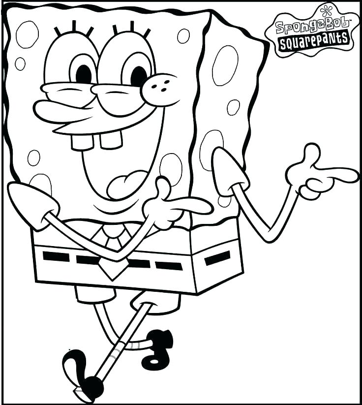 736x823 Coloring Pages Spongebob Coloring Sheets Happy Birthday Coloring