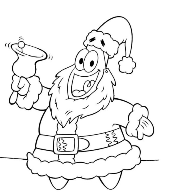 580x652 Spongebob Christmas Coloring Pages Printable Christmas Coloring