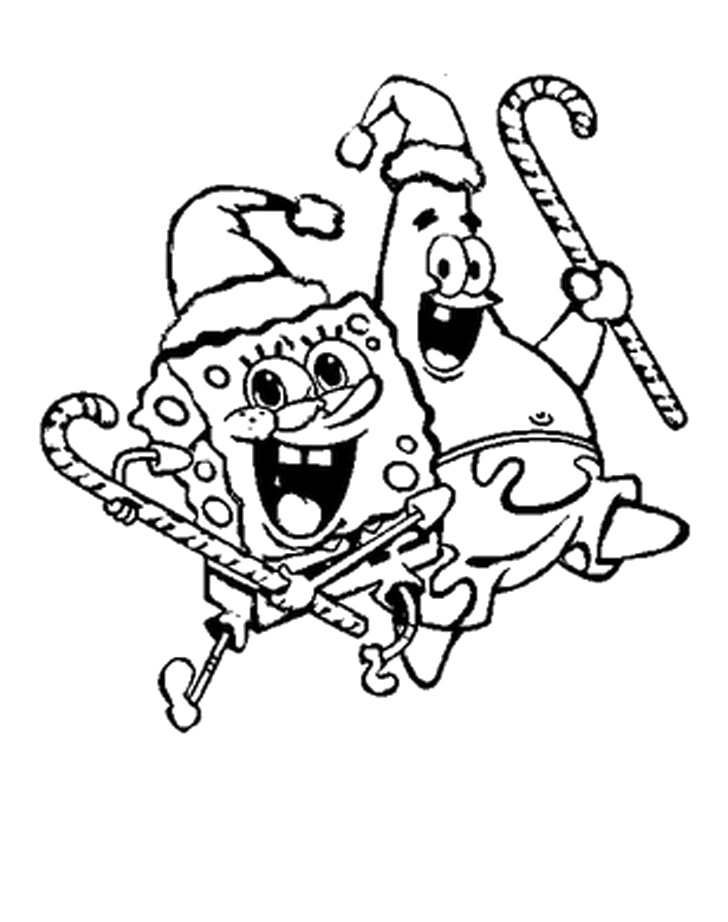 728x922 Spongebob Christmas Coloring Pages